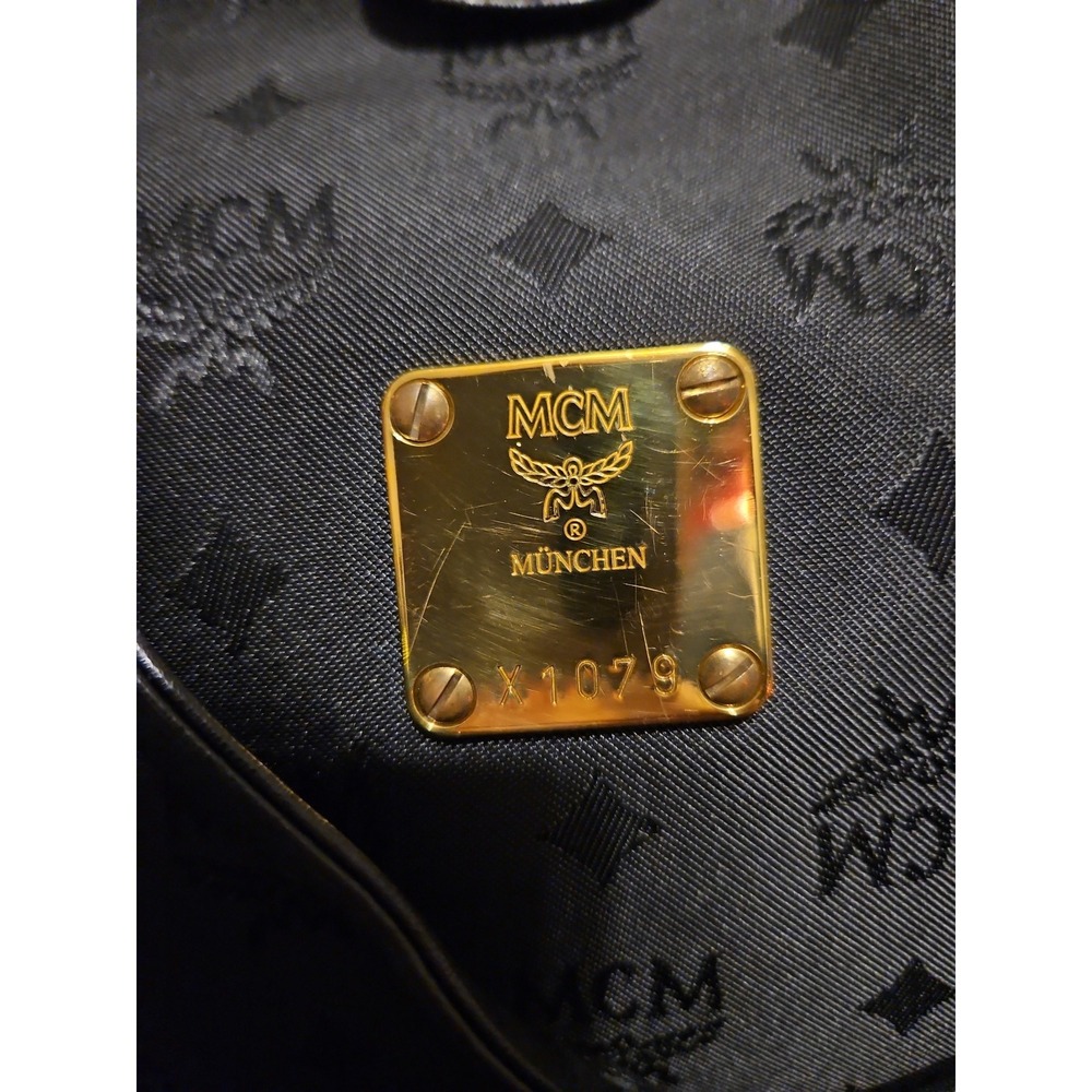 Vintage MCM Worldwide Monogram Nylon and Leather Shoulder Bag RARE - Picture 3 of 10